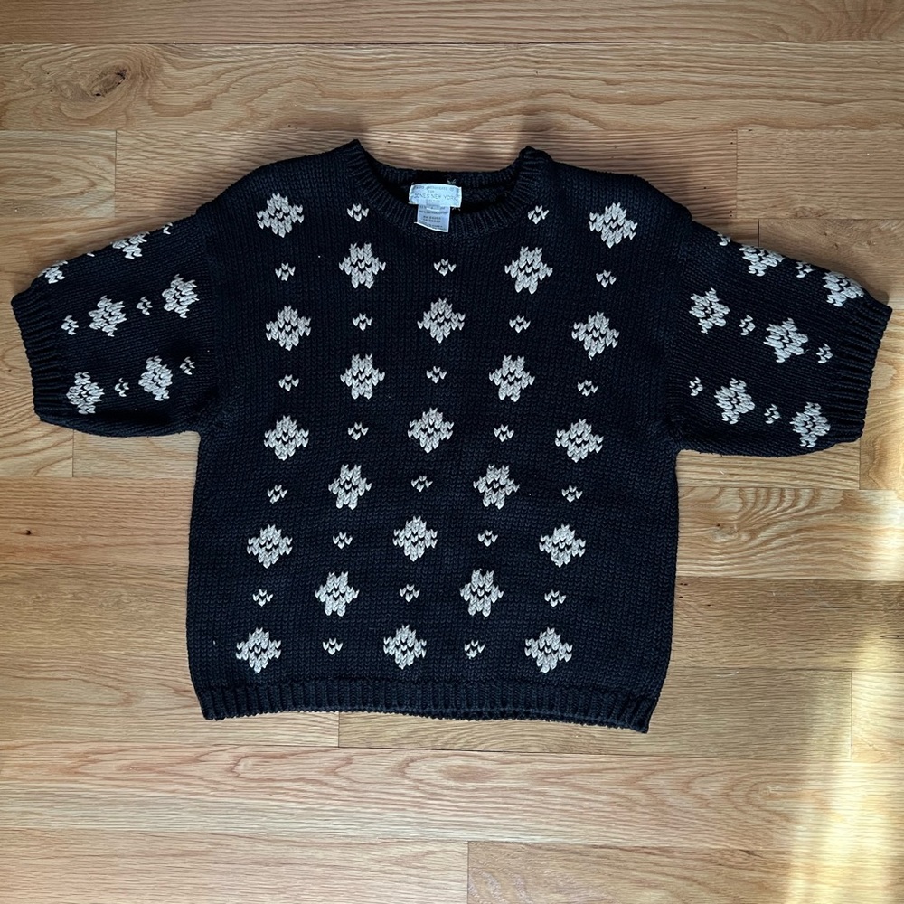 Vintage Cropped Short Sleeve Sweater